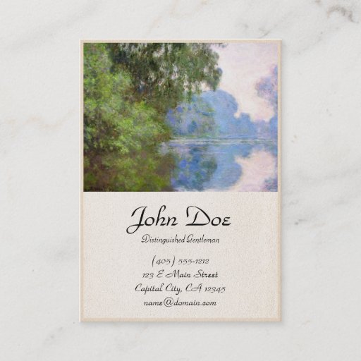 Customizable Morning on the Seine near Giverny Claude Monet Business Card