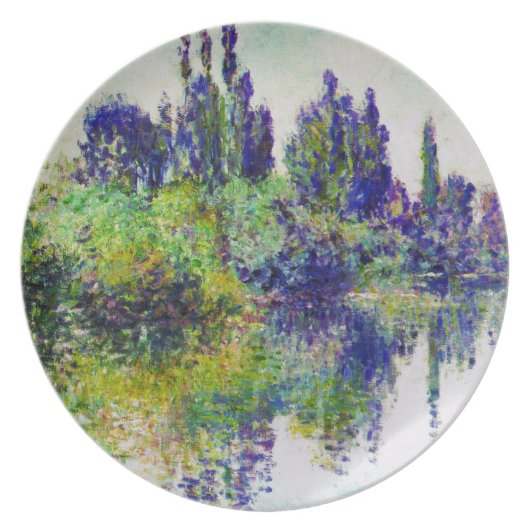 Morning on the Seine, near Vetheuil Claude Monet Dinner Plate (Front)