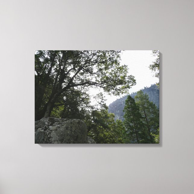 Morning on the Trail to Vernal Falls in Yosemite Canvas Print (Front)