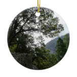 Morning on the Trail to Vernal Falls in Yosemite Ceramic Ornament