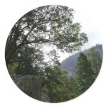 Morning on the Trail to Vernal Falls in Yosemite Classic Round Sticker