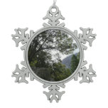 Morning on the Trail to Vernal Falls in Yosemite Snowflake Pewter Christmas Ornament