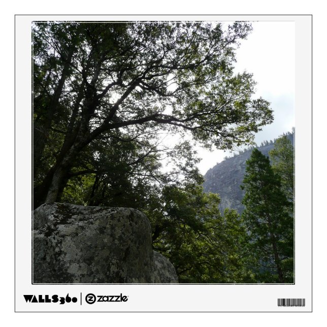 Morning on the Trail to Vernal Falls in Yosemite Wall Decal (Front)