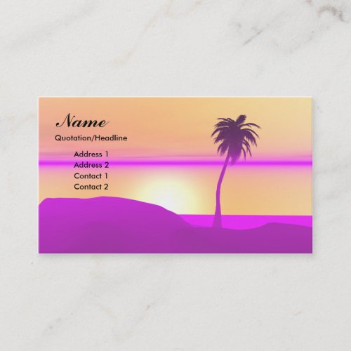 Morning Palm - Business Business Card Template