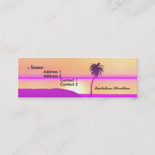 Customizable Morning Palm - Skinny Business Card