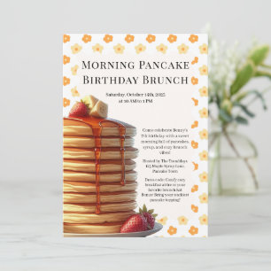 Morning Pancake Birthday Brunch   Cozy Weekend  Invitation