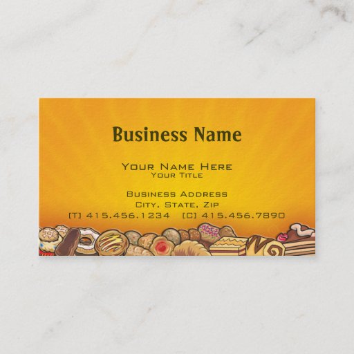 Customizable morning pastries ~ bc business cards