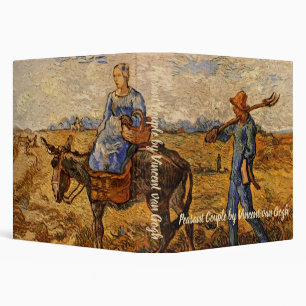 Morning, Peasant Couple by Vincent van Gogh 3 Ring Binder