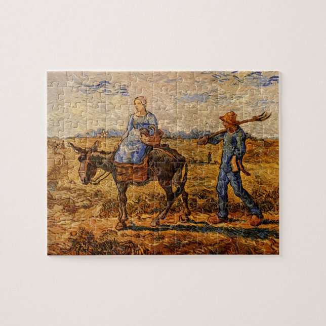 Morning, Peasant Couple by Vincent van Gogh Jigsaw Puzzle (Horizontal)