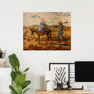 Morning, Peasant Couple by Vincent van Gogh Poster