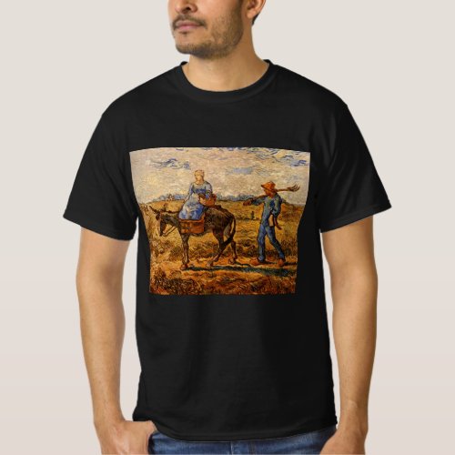 Morning Peasant Couple by Vincent van Gogh T_Shirt