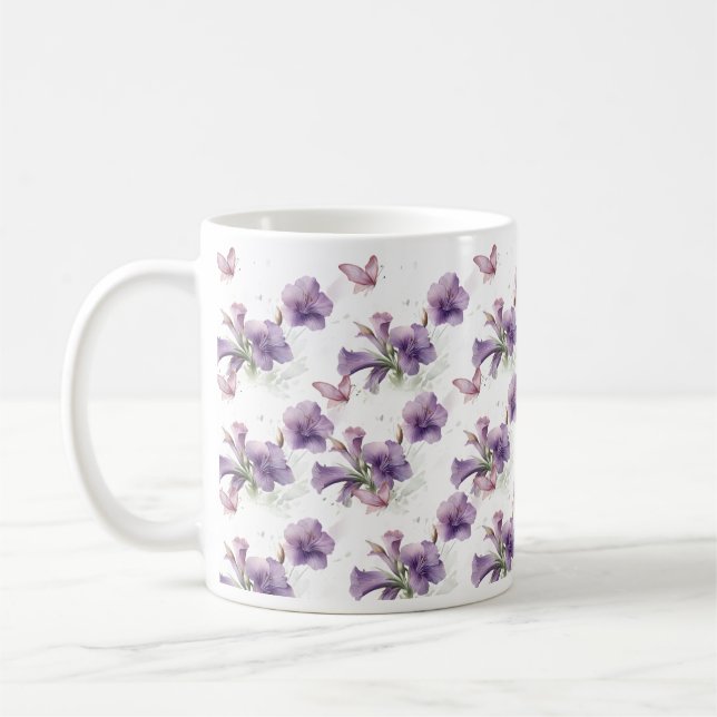 Morning Petunia Bloom Mug (Left)