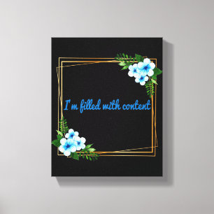 Morning positive vibes affirmations canvas print