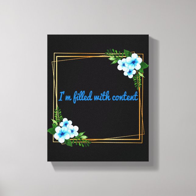 Morning positive vibes affirmations canvas print (Front)