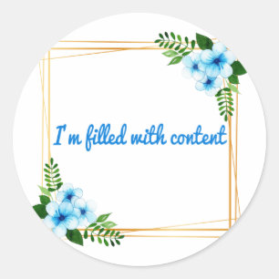 Morning positive vibes affirmations classic round sticker