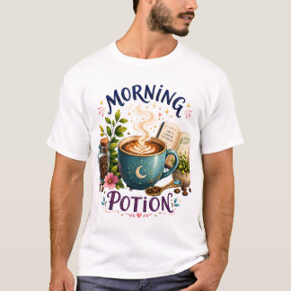 Morning Potion – Magical Coffee Lover Cozy Design T-Shirt