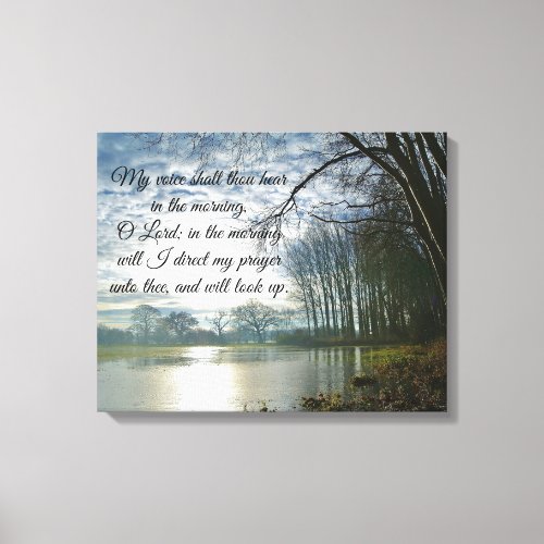 Morning Prayer Bible Verse Canvas