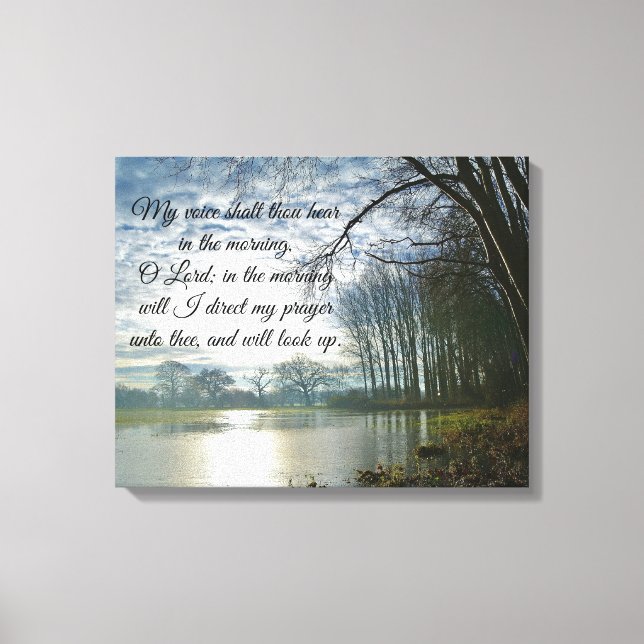 Morning Prayer Bible Verse Canvas (Front)