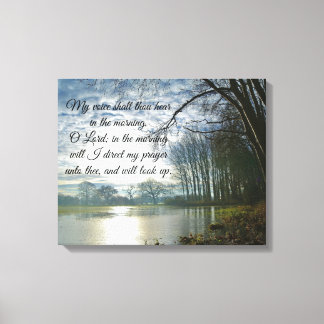 Morning Prayer Bible Verse Canvas Print