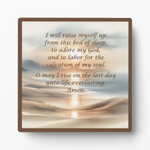 Morning Prayer Plaque with Easel