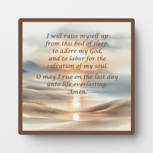 Morning Prayer Plaque with Easel (Front)