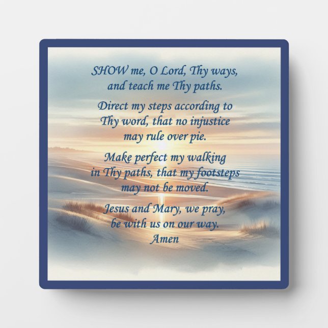 Morning Prayer Plaque with Easel (Front)