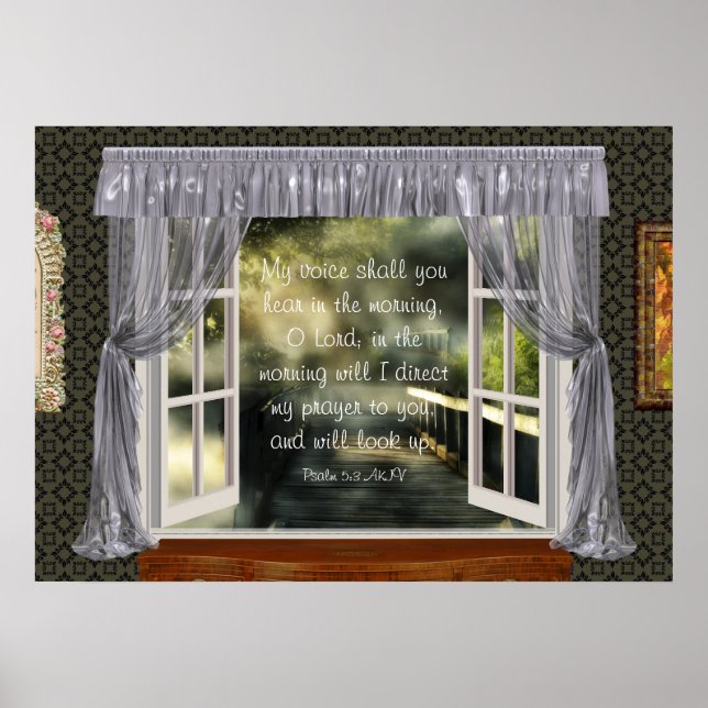 Morning Prayer Scripture Poster (Front)
