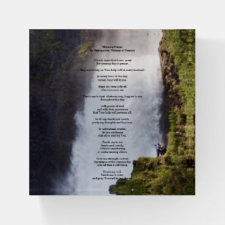 Morning Prayer With Waterfall Paperweight