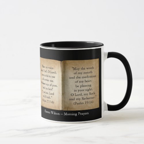 Morning Prayers Scripture Mug Personalized