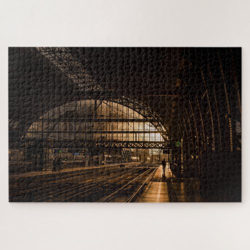 Morning Rail Station Jigsaw Puzzle