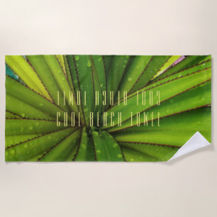 Morning Rain on the Screw Pine Beach Towel