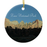 Morning Red Rocks at Zion National Park Ceramic Ornament