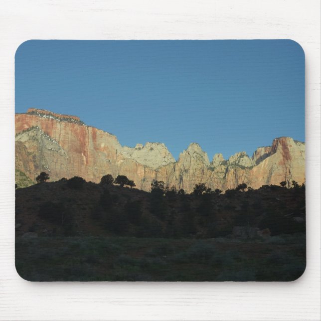 Morning Red Rocks at Zion National Park Mouse Pad (Front)