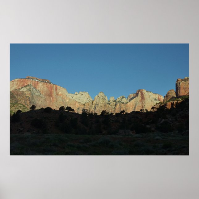 Morning Red Rocks at Zion National Park Poster (Front)