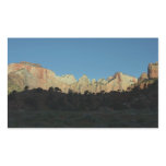 Morning Red Rocks at Zion National Park Rectangular Sticker