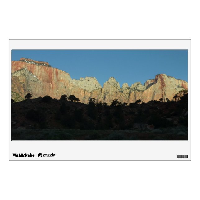 Morning Red Rocks at Zion National Park Wall Decal (Front)