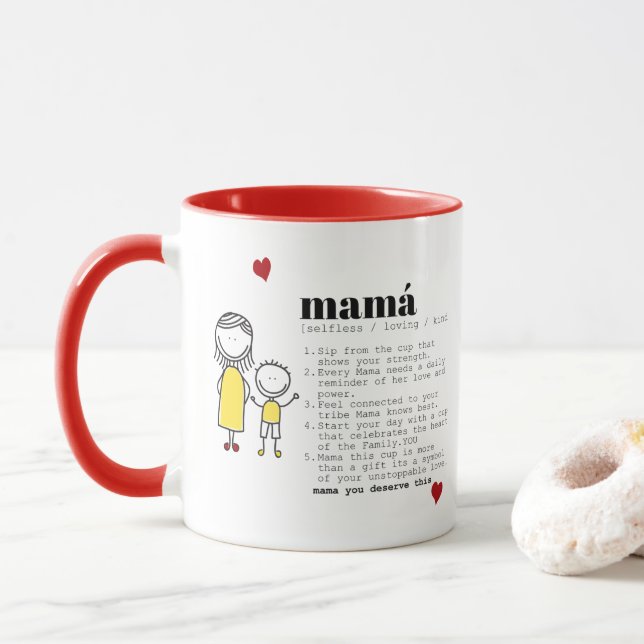 Morning ritual Coffee Mug Sentimental gift for mom (With Donut)