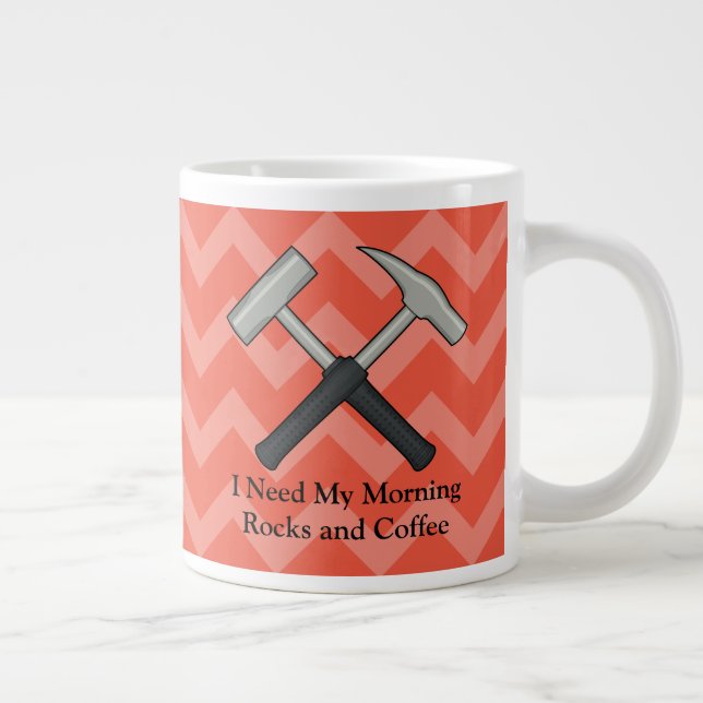 Morning Rocks and Coffee Giant Coffee Mug (Right)