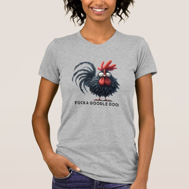 Morning Rooster - Fock-a-doodle-doo! T-Shirt (Front)