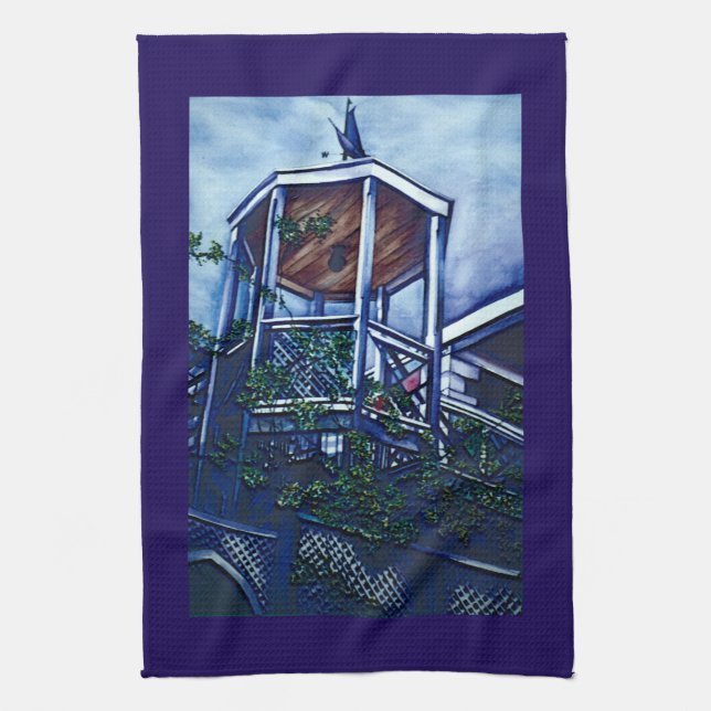 Morning’s light, Harbor Island Kitchen Towel (Vertical)