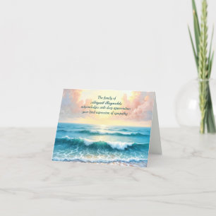 Morning Seascape Sympathy Thank You Card
