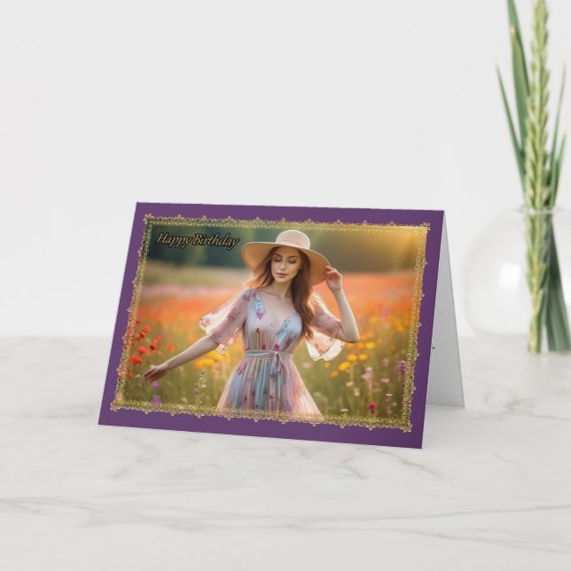 Morning Serenity Woman's Birthday Card (Front)