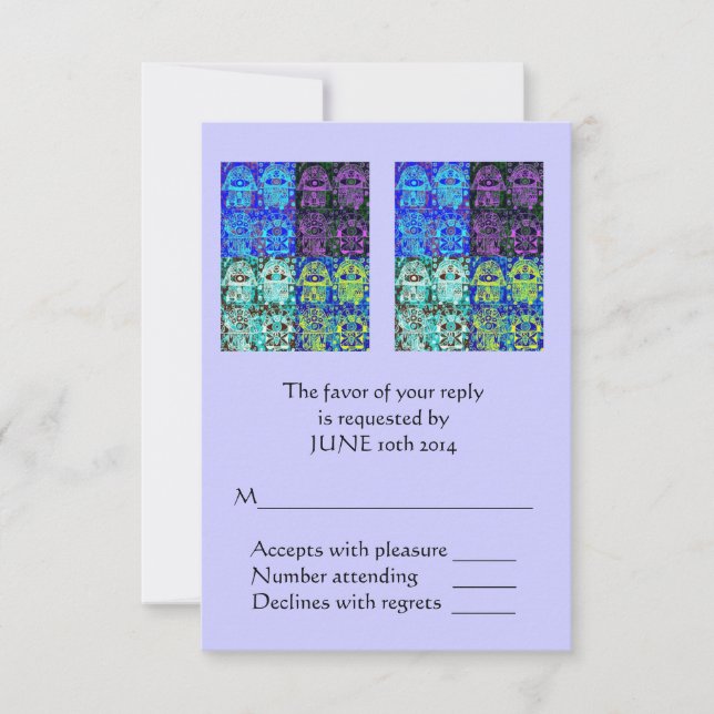 Morning Service OR Evening Affair 'Reply' Card (Front)