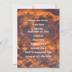Morning Sky and Clouds Nature Invitation