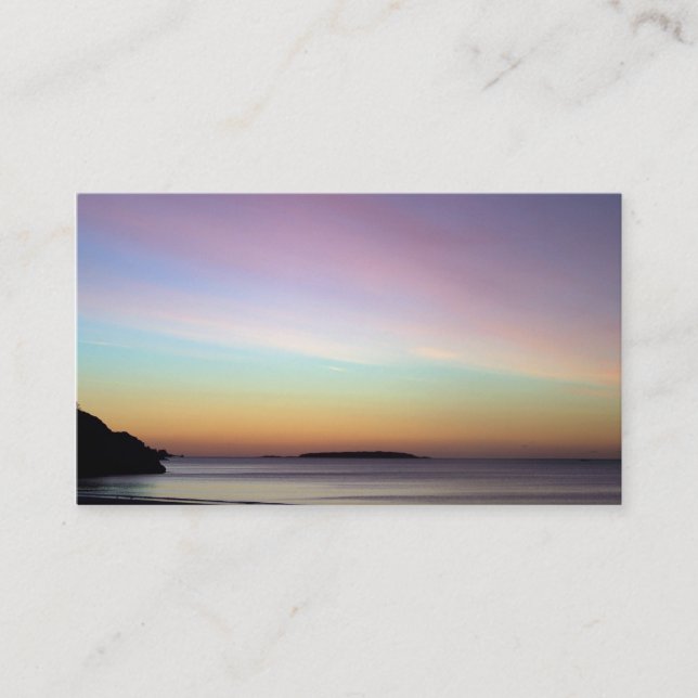 Morning Sky at Singing Beach Business Card (Front)