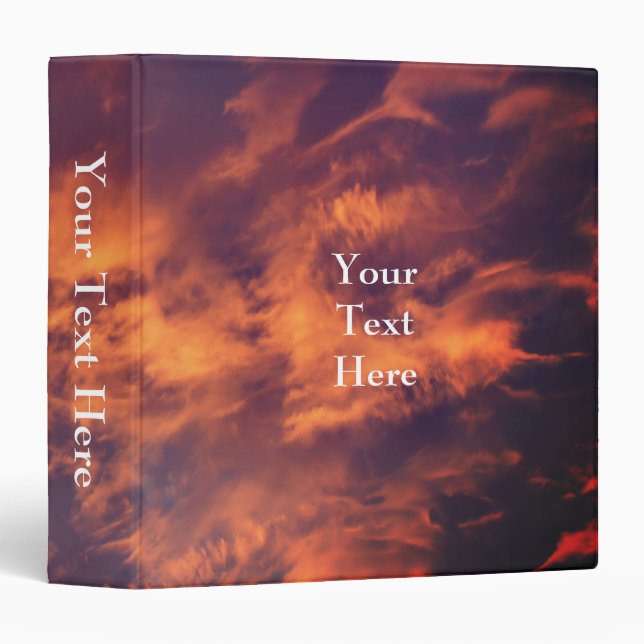 Morning Sky Nature Personalized   3 Ring Binder (Front/Spine)