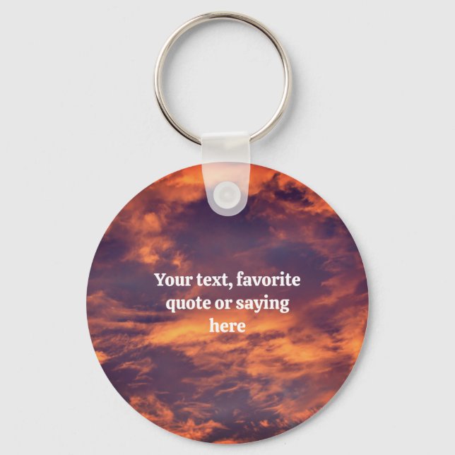 Morning Sky Nature Personalized Keychain (Front)