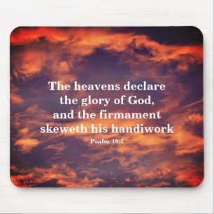Morning Sky Psalm 19:1 Inspirational Mouse Pad