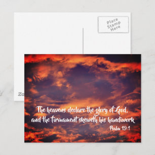 Morning Sky Psalm 19:1 Inspirational  Postcard