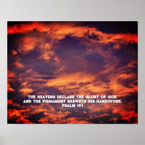 Morning Sky Psalm 191 Inspirational  Poster